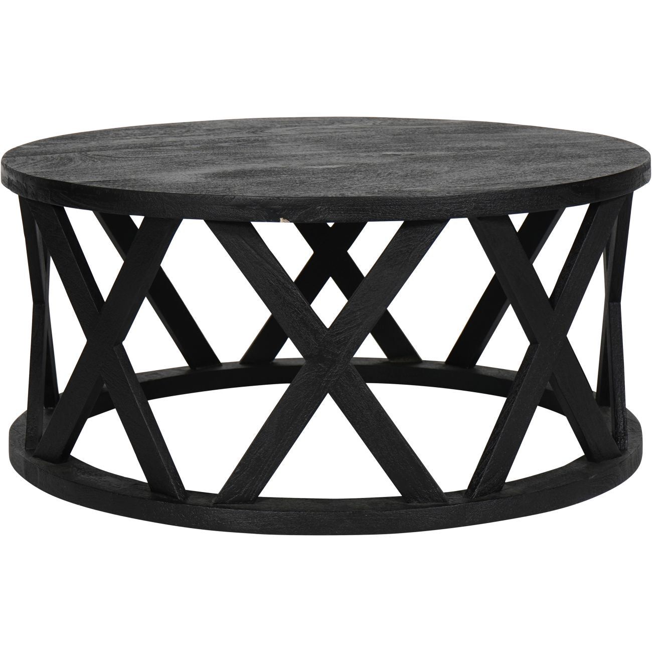 Cali Solid Wooden Coffee Table in Black