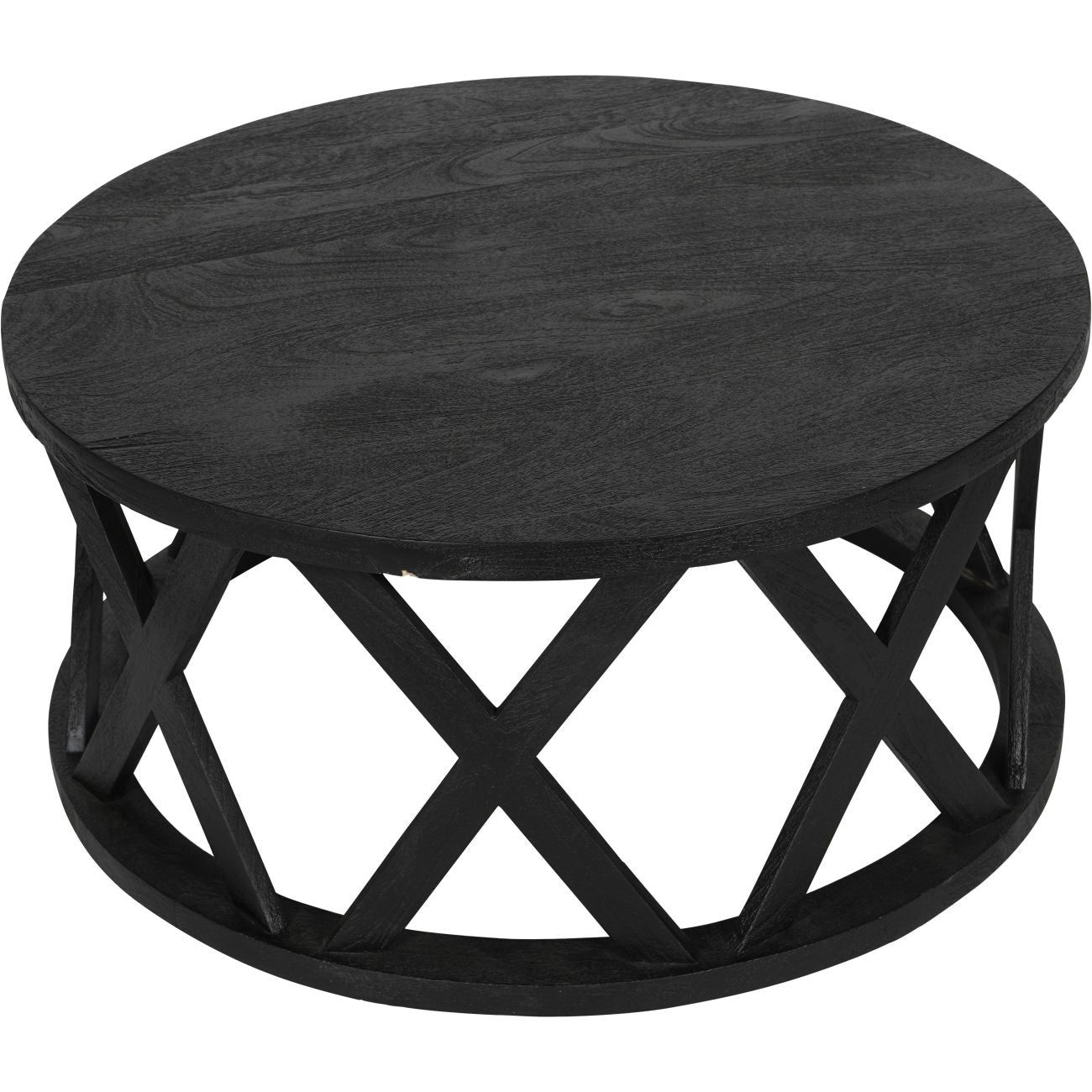 Cali Solid Wooden Coffee Table in Black
