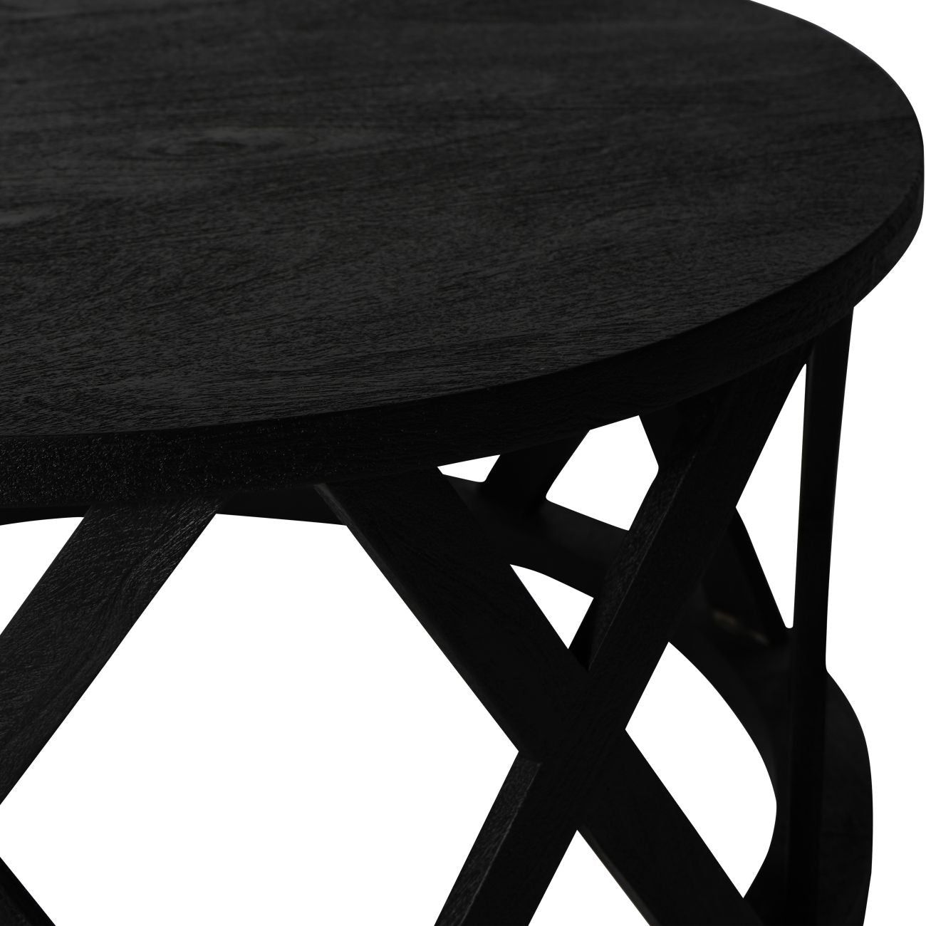 Cali Solid Wooden Coffee Table in Black