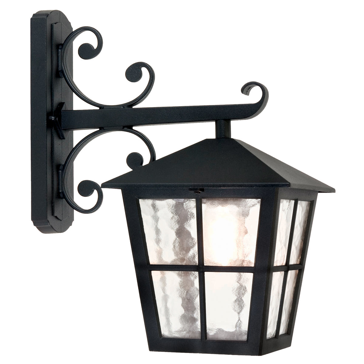 Canterbury Down Wall Lantern - Black Finish