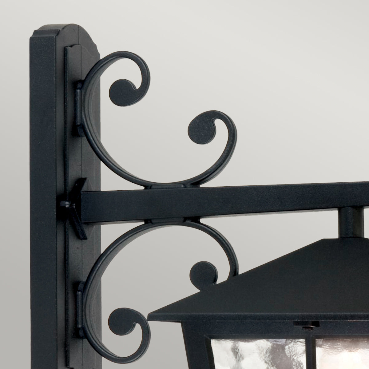 Canterbury Down Wall Lantern - Black Finish