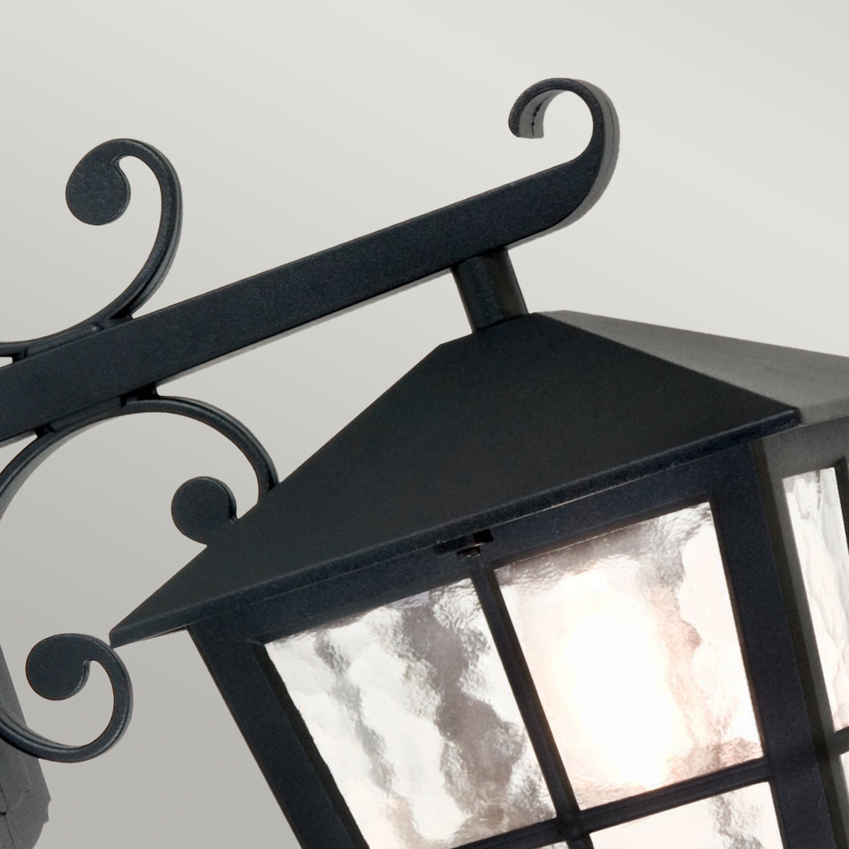 Canterbury Down Wall Lantern - Black Finish