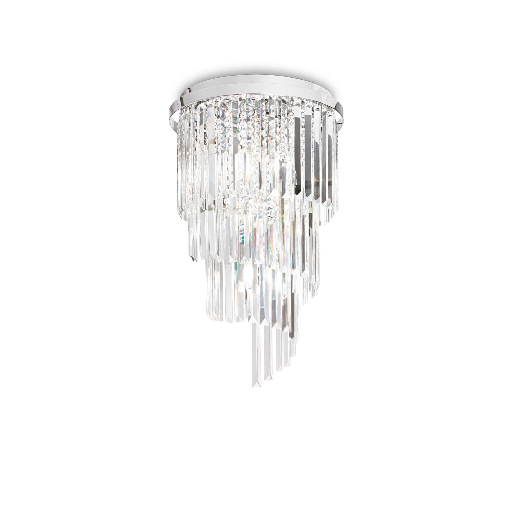 Carlton Flush crystal 8/12Lt - Chrome/Gold Finish - Cusack Lighting