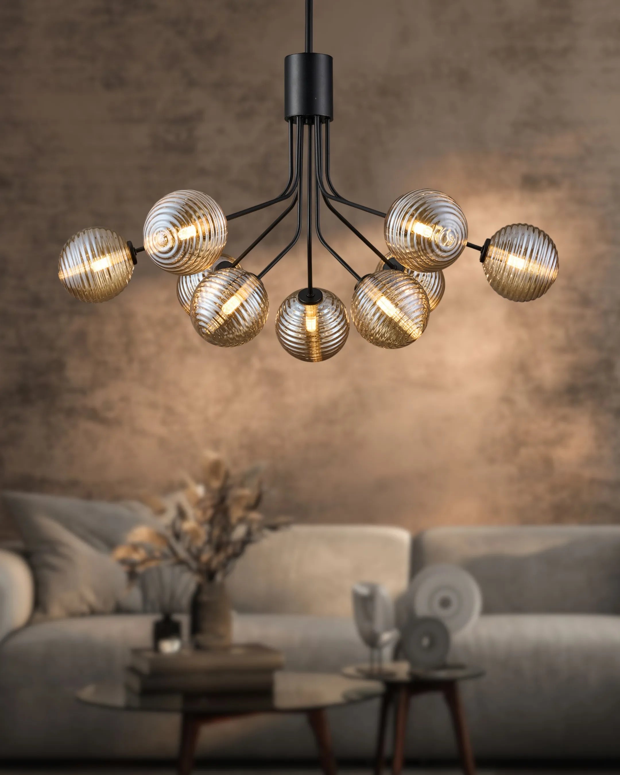 Caledon Fixed Pendant, 9 Light G9- Various Finishes