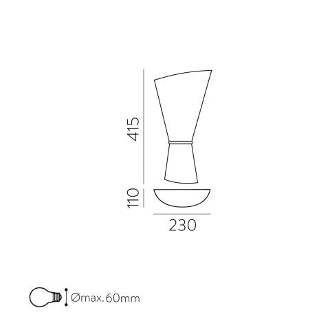 Perla Wall Light- Chrome/ Brass Finishes