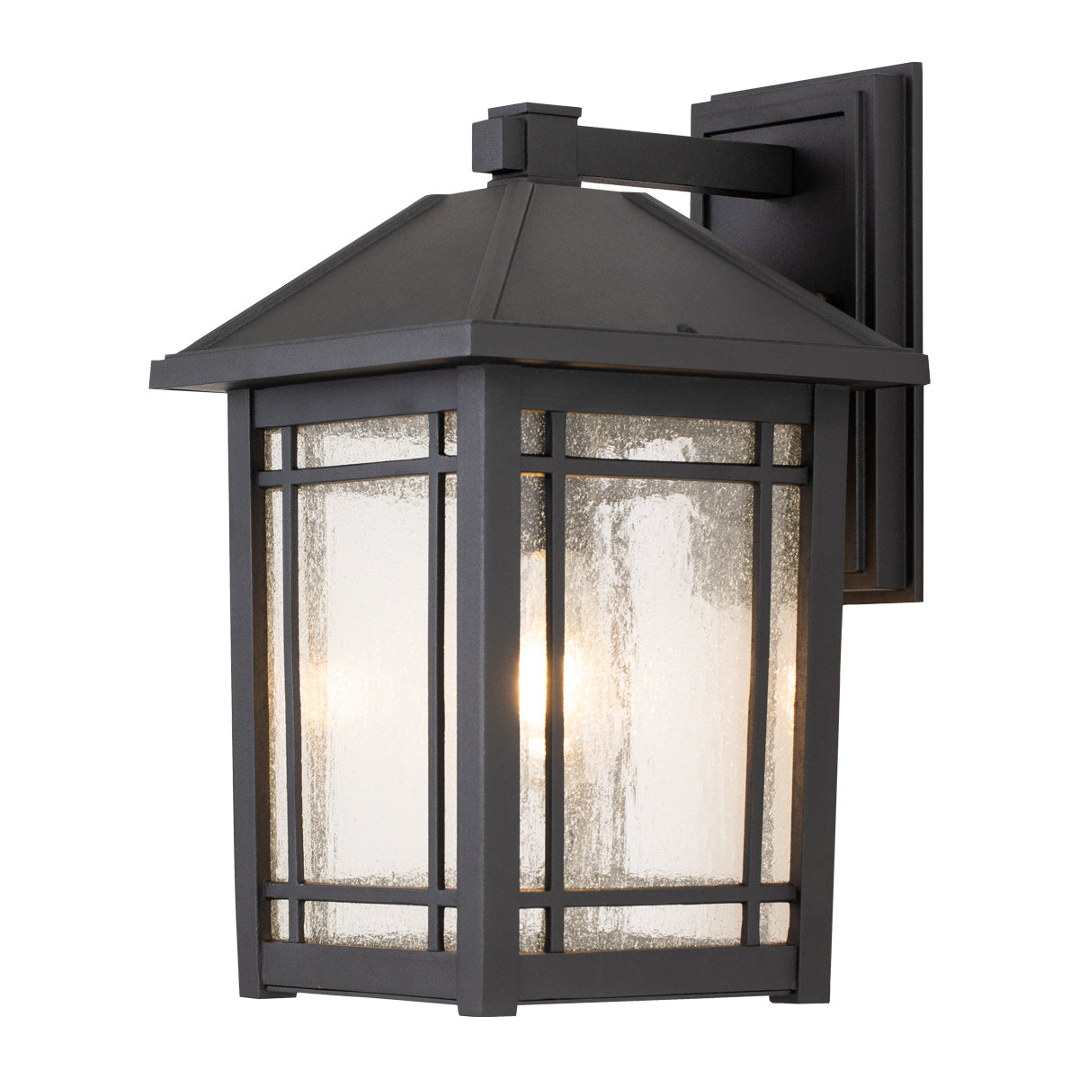 Cedar Large Wall Lantern - Black Finish