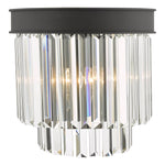Dar Celeus 2Lt Wall Light - Matt Anthracite & Crystal Finish, IP20