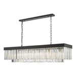 Dar Celeus 6Lt Kitchen Table/Island Ceiling Light Bar - Anthracite & Crystal Finish, IP20