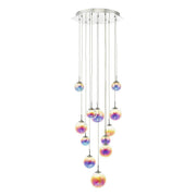 Dar Cesario 12lt Cluster Fitting Polished Chrome & Multi Colour LED - Cusack Lighting