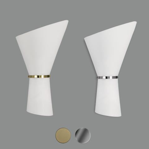 Perla Wall Light- Chrome/ Brass Finishes