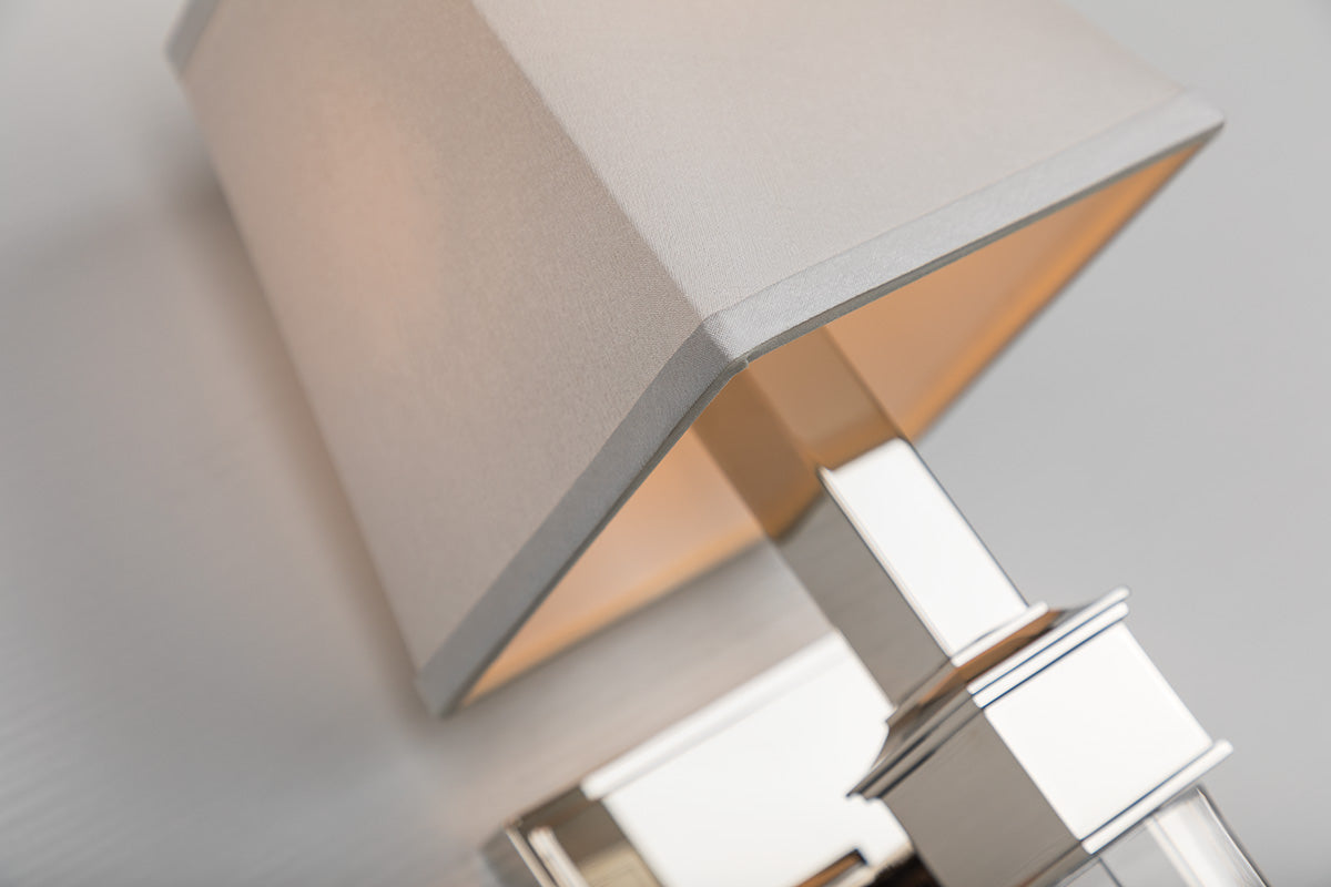 Ruskin 1Lt Wall Sconce-  Polished Nickel/ Aged Brass