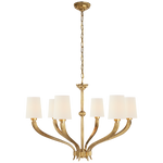 Ruhlmann 6Lt Chandelier - Antique Brass/Nickel