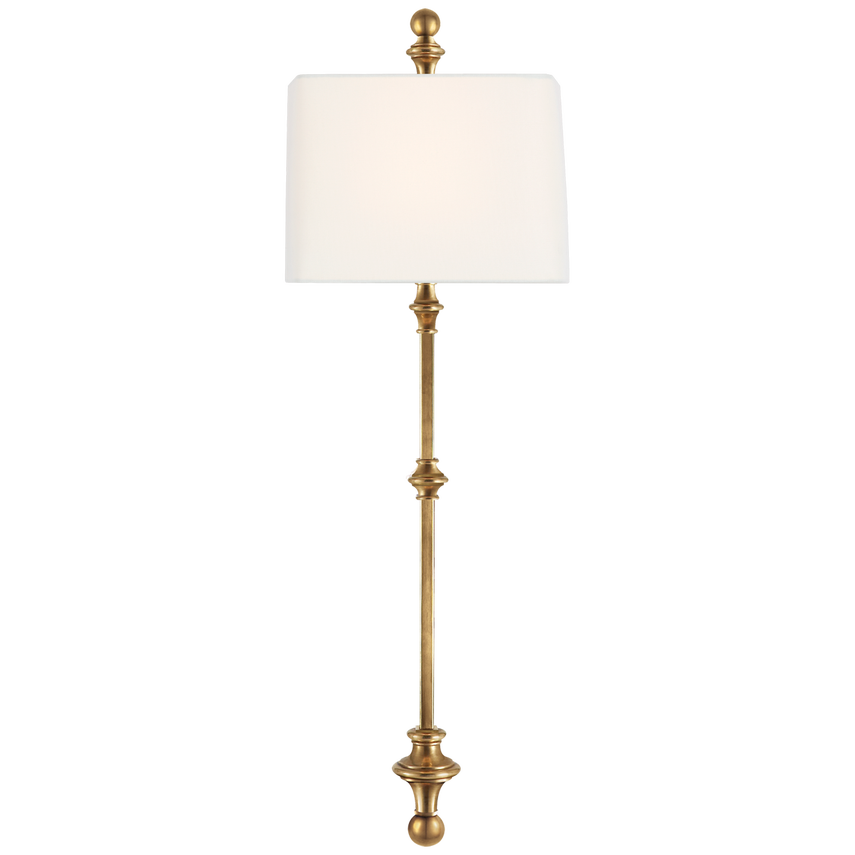 Cawdor Stanchion Wall Light - Antique Brass/Iron