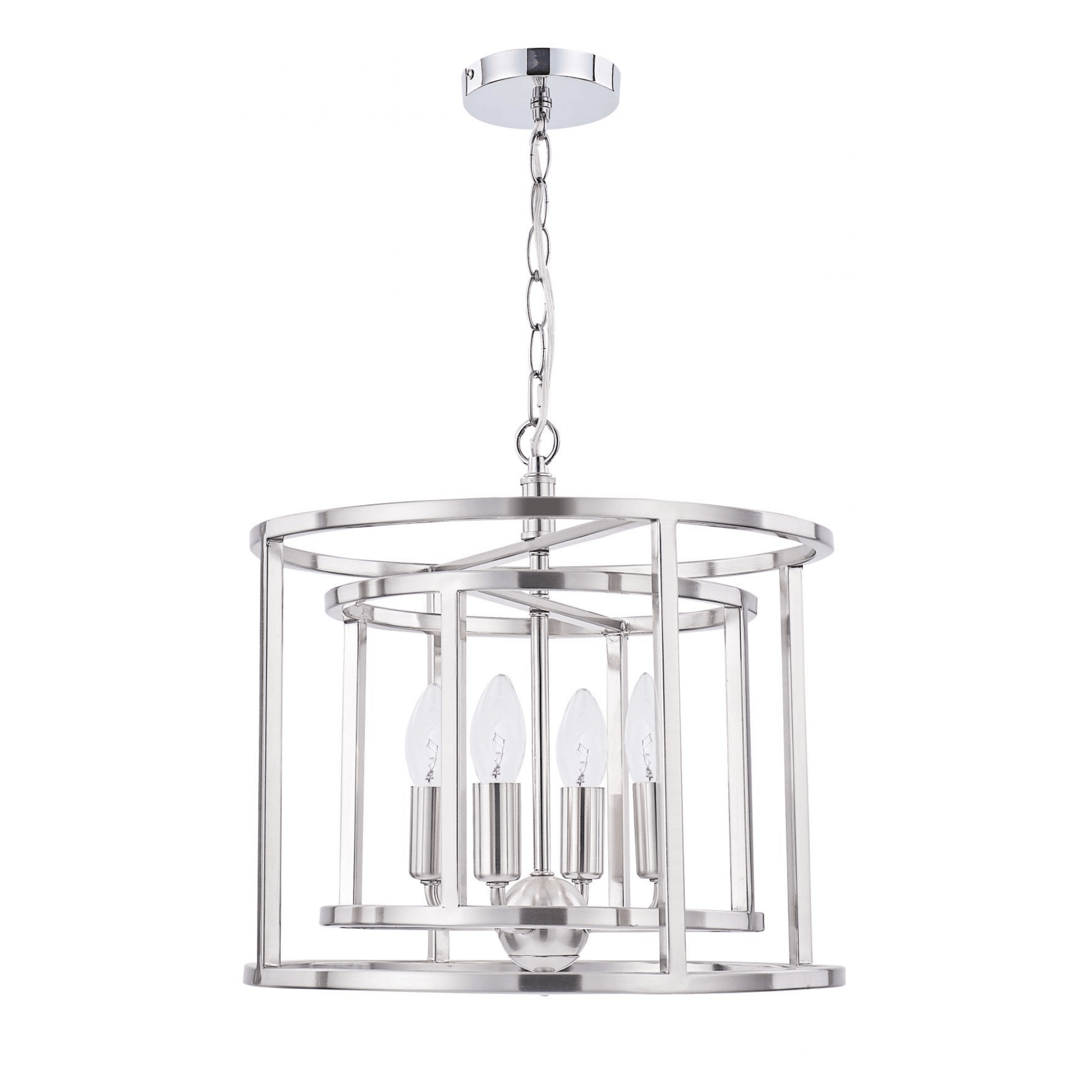 Chester 4 Light Pendant Satin Chrome - Cusack Lighting