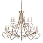 Christina 18Lt Chandelier Ceiling Light - Silver & Gold Finish