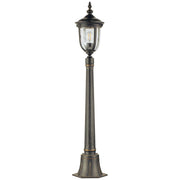 Cleveland 1 Light Small/Medium Pillar Lantern - Weathered Bronze IP44