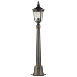 Cleveland 1 Light Small/Medium Pillar Lantern - Weathered Bronze IP44
