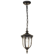 Cleveland 1 Light Small Chain Lantern - Weathered Bronze IP44 E27