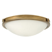 Collier 2L Flush Ceiling Light Small - Heritage Brass Finish