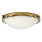 Collier 2L Flush Ceiling Light Small - Heritage Brass Finish
