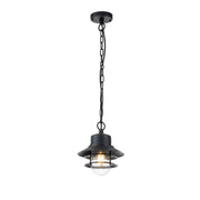 Copenhagen 1 Light Chain Lantern - Black/Silver IP44 E27