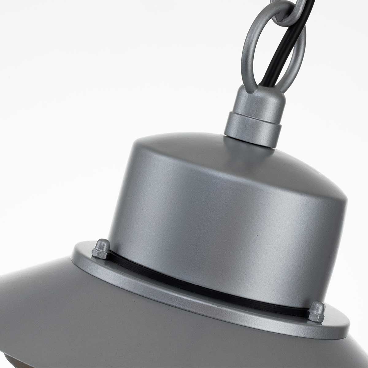 Copenhagen 1 Light Chain Lantern - Black/Silver IP44 E27