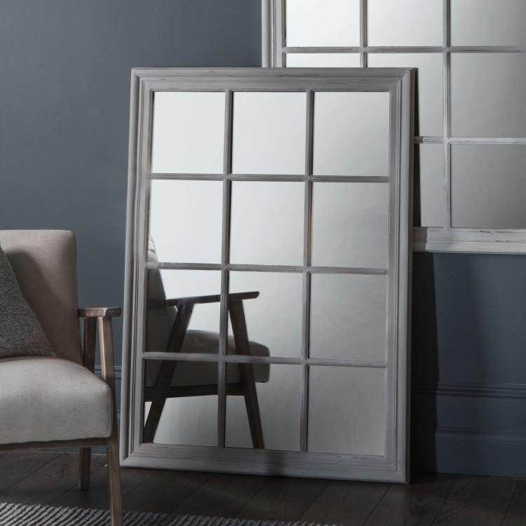 Costner Mirror Distressed Grey W950 x D45 x H1300mm - Cusack Lighting