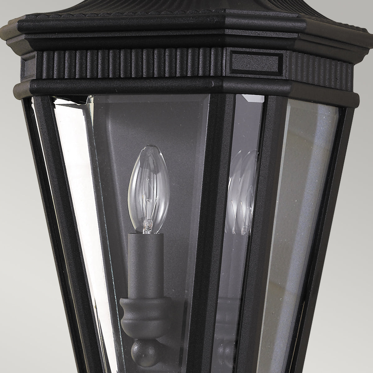 Cotswold Lane 2Lt Half Wall Lantern – Black Finish