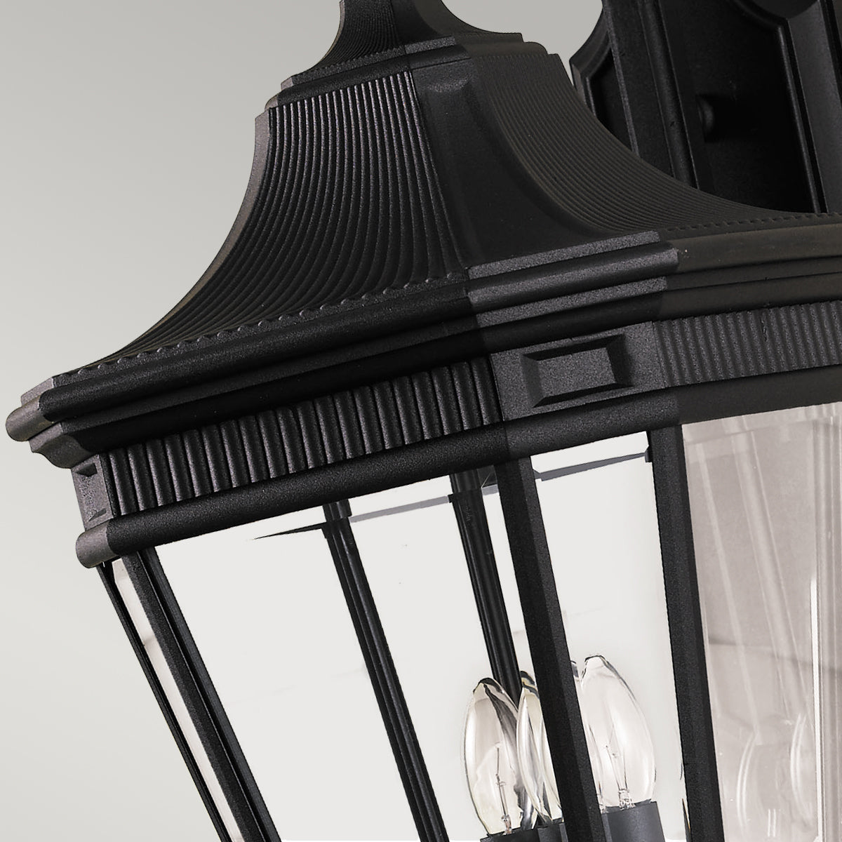 Cotswold Lane Large Wall Lantern - Black Finish