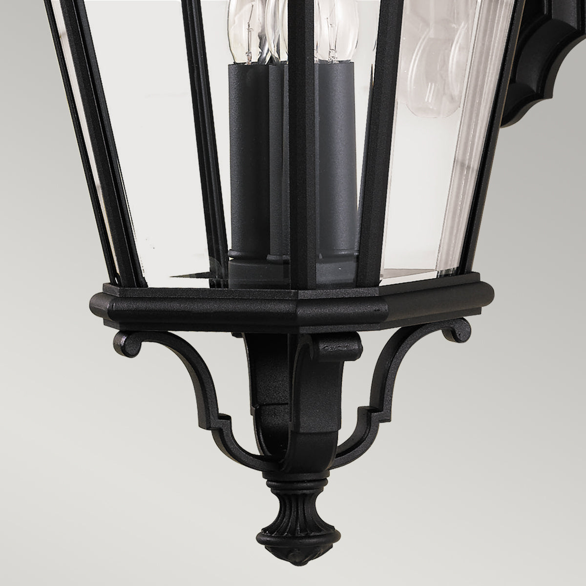 Cotswold Lane Large Wall Lantern - Black Finish