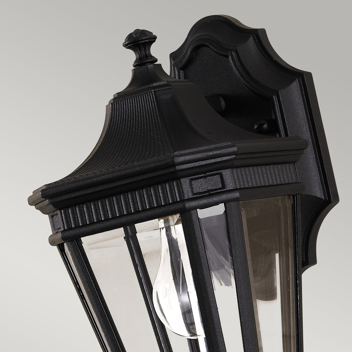 Cotswold Lane Small Wall Lantern - Black Finish