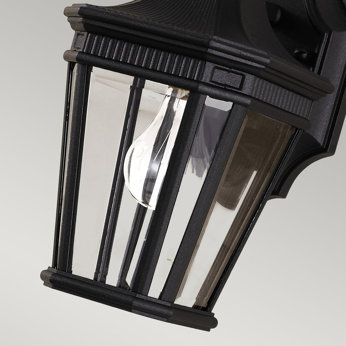 Cotswold Lane Small Wall Lantern - Black Finish