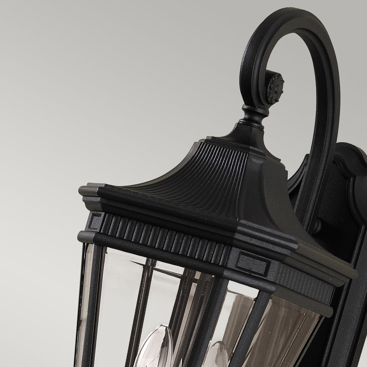Cotswold Lane Medium Wall Lantern - Black Finish
