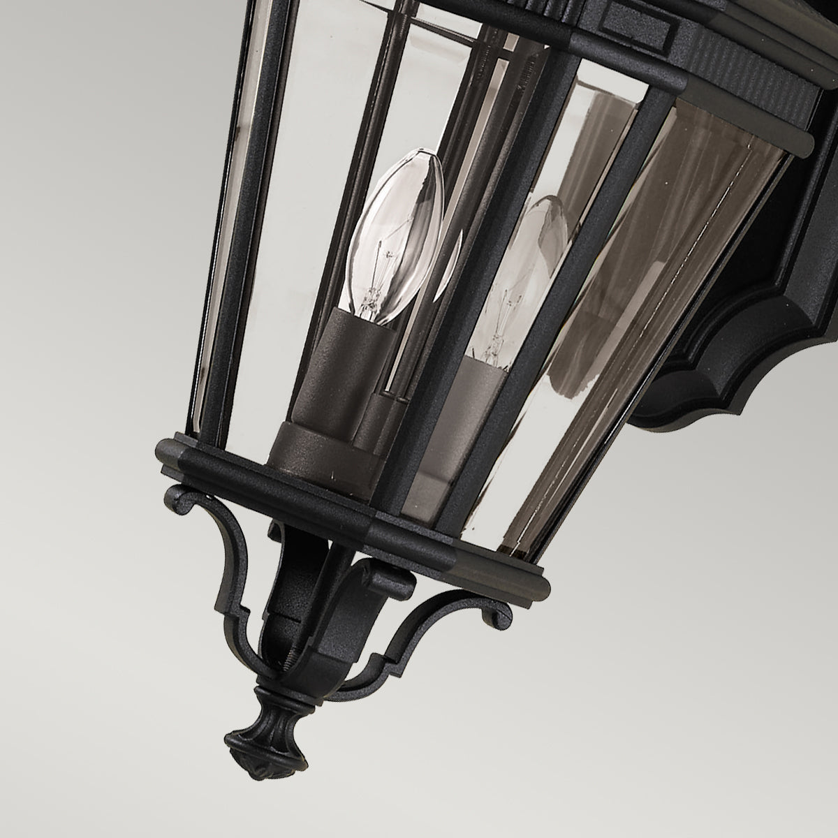 Cotswold Lane Medium Wall Lantern - Black Finish