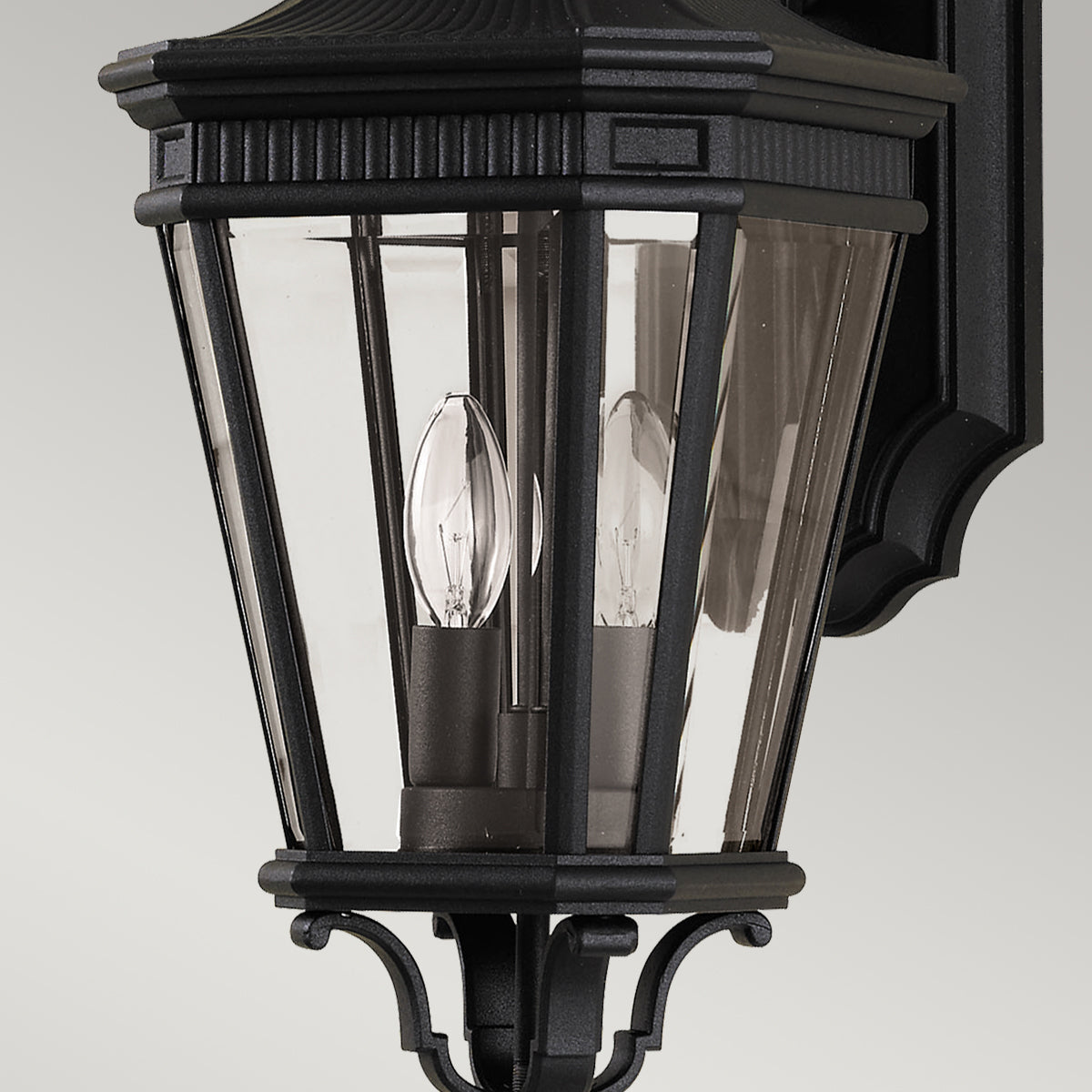 Cotswold Lane Medium Wall Lantern - Black Finish
