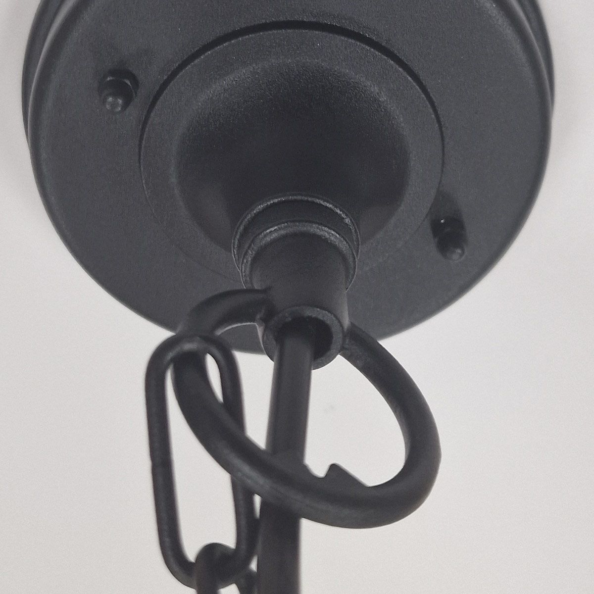 Chapel 1 Light Medium/Large Chain Lantern - Black IP44 E27