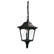 Chapel 1 Light Medium/Large Chain Lantern - Black IP44 E27