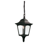 Chapel 1 Light Medium/Large Chain Lantern - Black IP44 E27