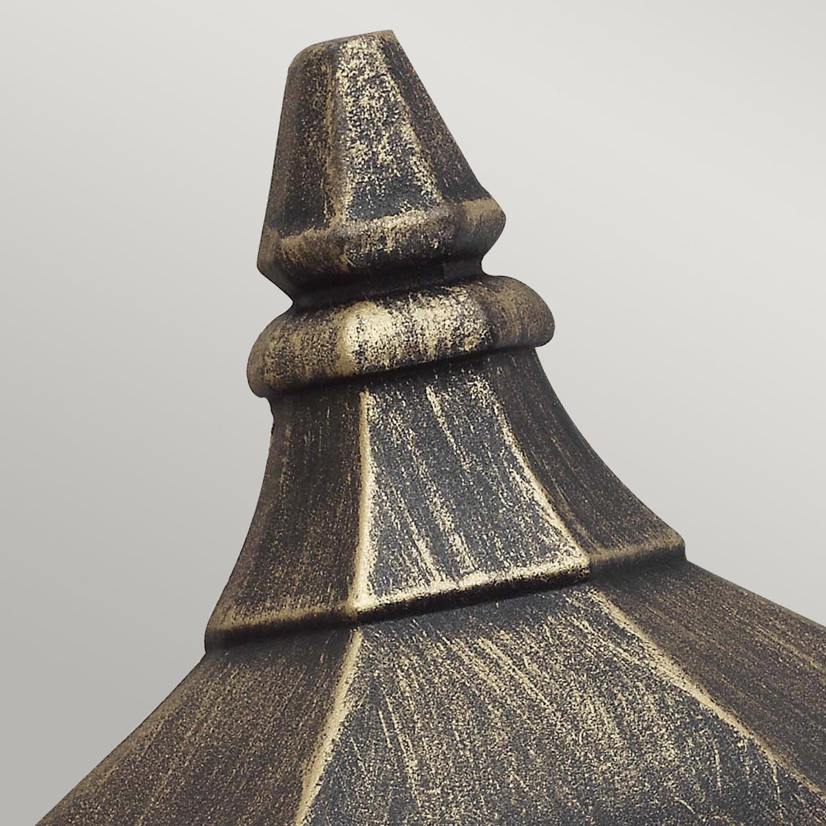 Cricklade Half Wall Lantern – Black & Gold Finish