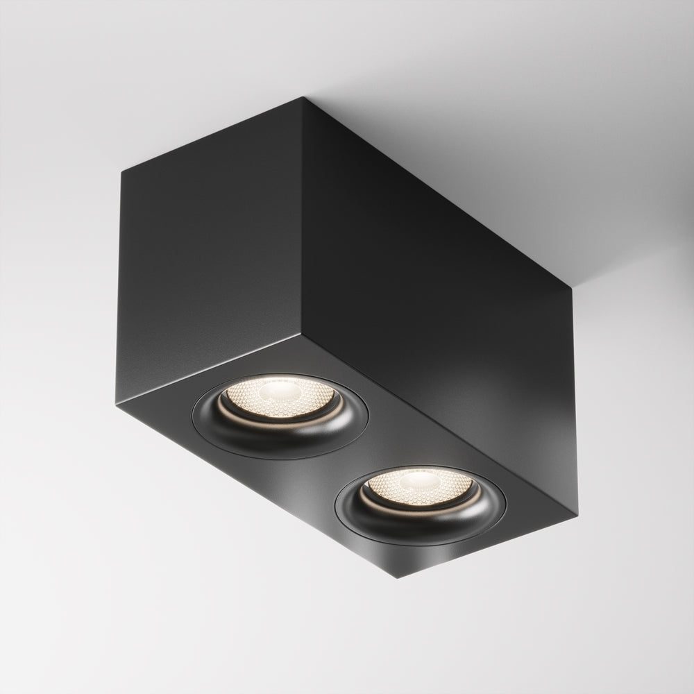 Slim Twin Flush Spotlight IP20 - Black/White