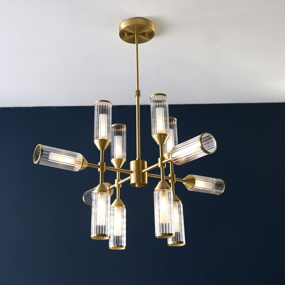 Larson 13/12 Light Pendant in Satin Brass