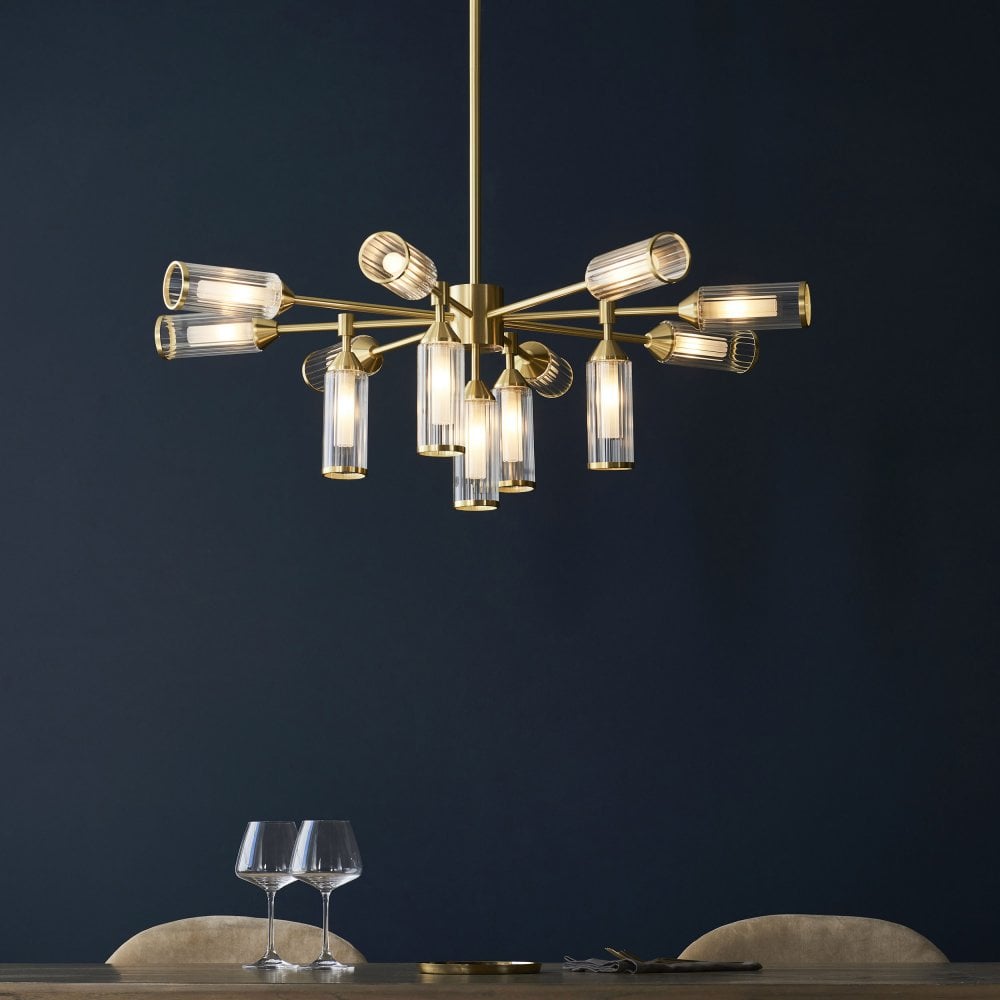 Larson 13/12 Light Pendant in Satin Brass