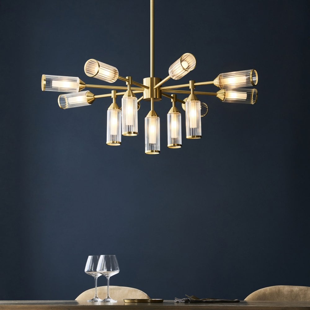 Larson 13/12 Light Pendant in Satin Brass