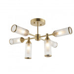 Larson 6/4 Light Semi Flush in Satin Brass