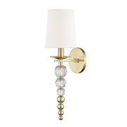 Persis 1Lt Wall Sconce- Polished Nickel/ Aged Brass