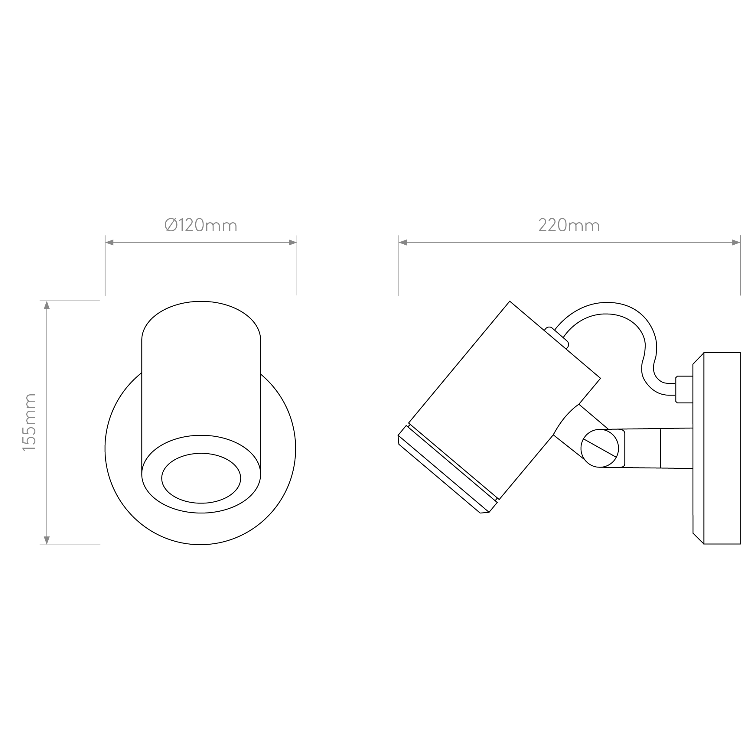 Jura Single Spot Spotlight IP65 - Solid Brass