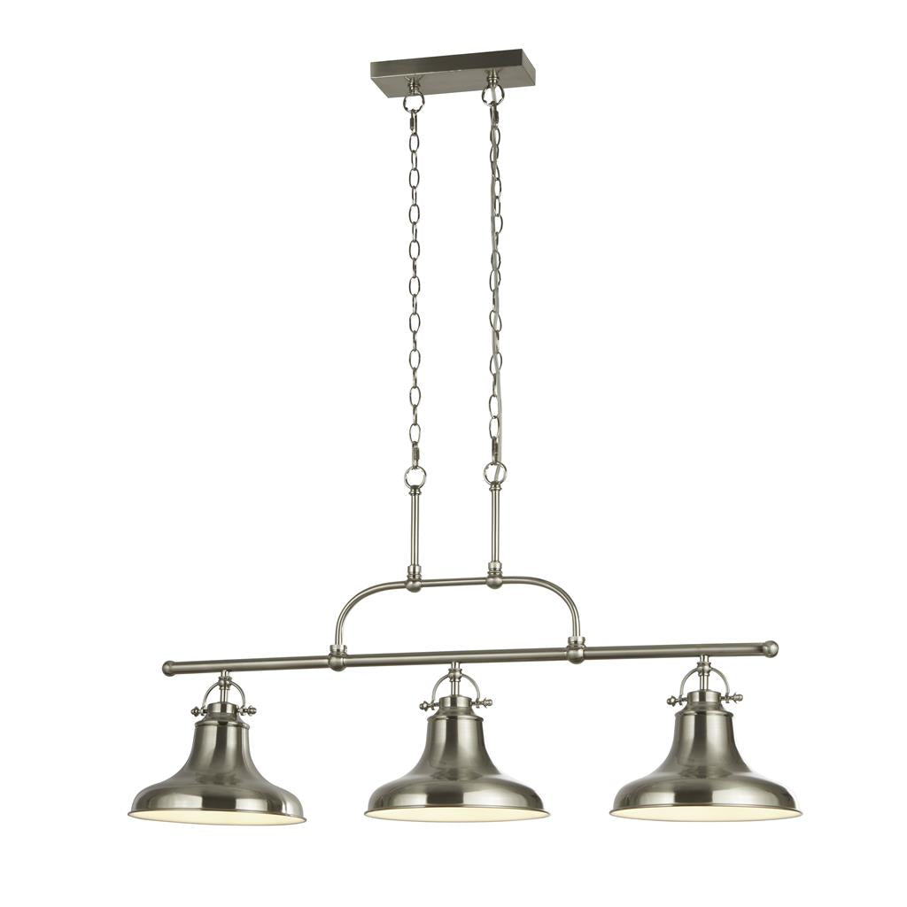 Dallas 3Lt Kitchen Light - Antique Brass/Satin Silver Finish