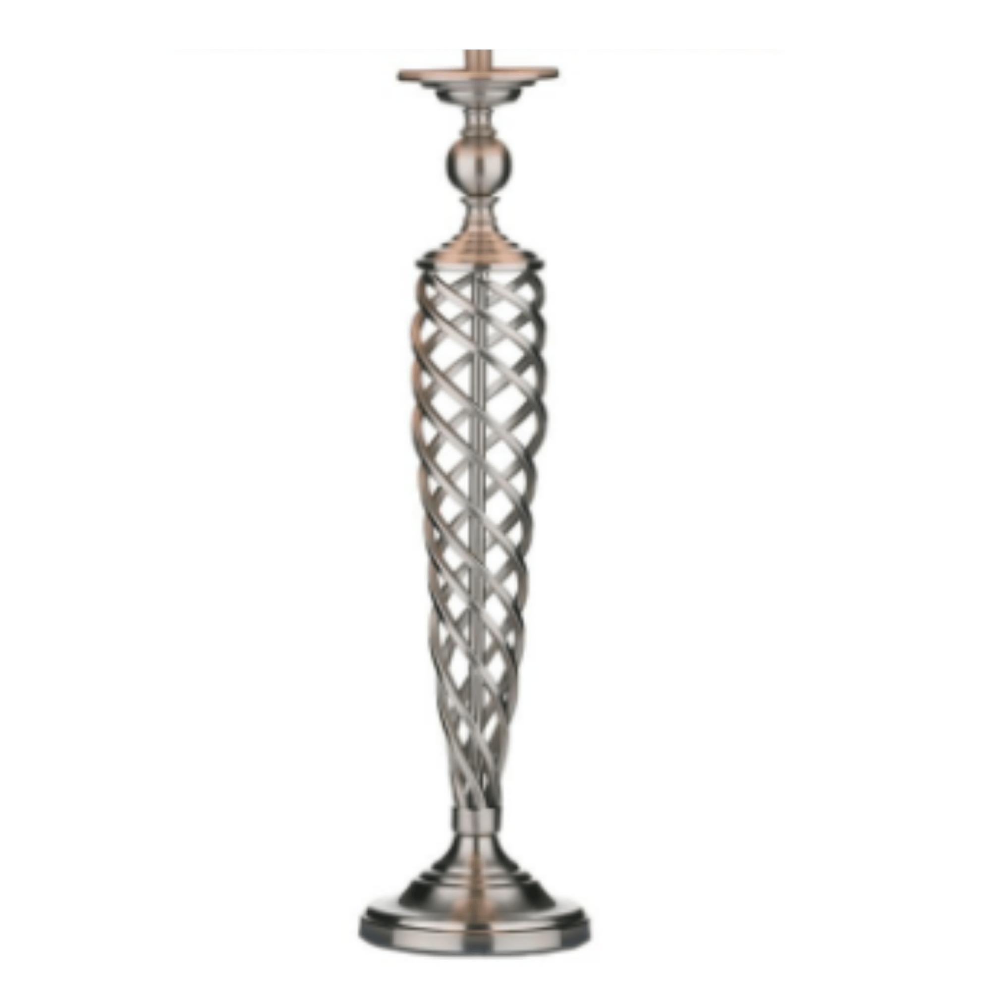 Siam Table Lamp complete with Shade Antique Brass & Satin Chrome