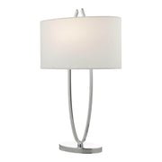Dar Utara Table Lamp Polished Chrome With Shade - Cusack Lighting