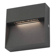 Dar Yukon 1 Light Wall Light Square Eyelid Antracite IP65 LED - Cusack Lighting